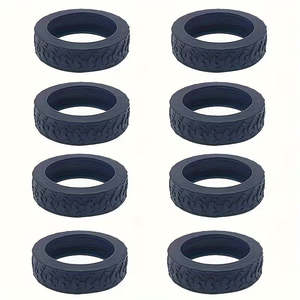 Travel Accessories: Luggage Wheel Covers (Set of 8) - Black
