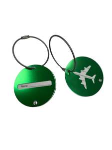 Travel Accessories: Aluminium Alloy Round Luggage Tag - Various Colours