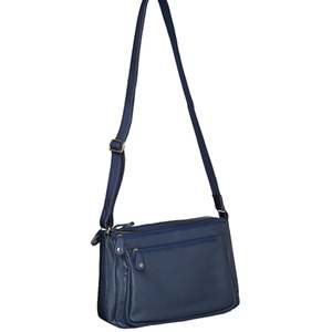 Bags: MILLENI NAVY NAPPA LEATHER HANDBAG