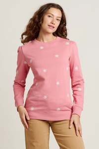Floral Embroidered Crew Neck Sweat