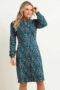 Brakeburn: Teal Leopard Spot Dress