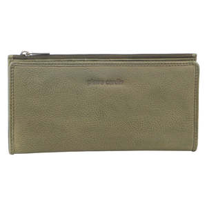 PIERRE CARDIN LEATHER WALLET - OLIVE