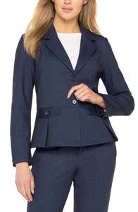 Just Landed: Peplum Blazer - Navy Dusk