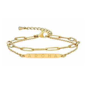 Just Landed: Aroha Double Chain Bracelet - Gold