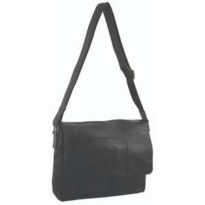 Pierre Cardin Rustic Leather Satchel - Black