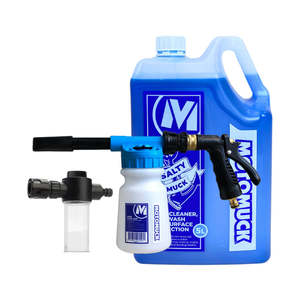 Motomuck: Combo Boat Cleaner 5L + Hose Foam Gun + Engine Flush Mixer Kit 5.