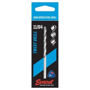 11/64 Hss Jobber P/P Evacut 11/64 Jobber Drill Bit - Tool Express Remake