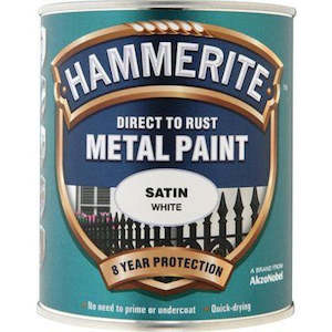 Hammerite Direct to Rust Metal Paint Satin White 250ml