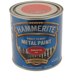 Hammerite Direct to Rust Metal Paint Smooth Red 250ml
