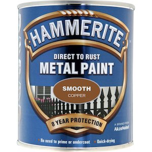 Hammerite Direct to Rust Metal Paint Smooth Copper 250ml