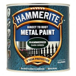 Hammerite Direct to Rust Metal Paint Hammered Dark Green 250ml