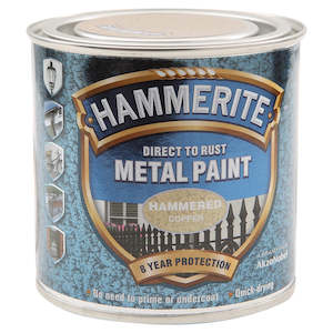 Hammerite Direct to Rust Metal Paint Hammered Copper 250ml