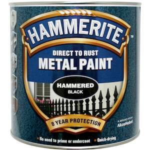 Hammerite Direct to Rust Metal Paint Hammered Black 2.5Litre