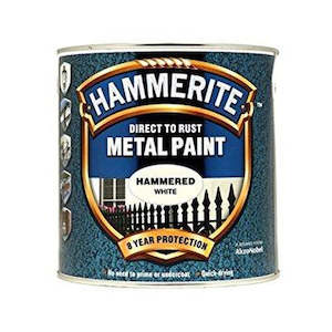 Hammerite Direct to Rust Metal Paint Hammered White 2.5Litre