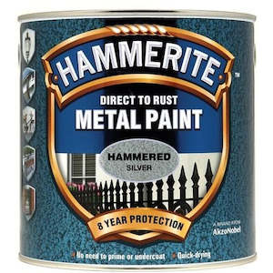 Hammerite Direct to Rust Metal Paint Hammered Silver 2.5Litre