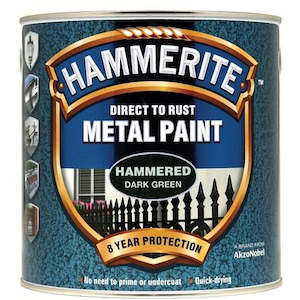 Hammerite Direct to Rust Metal Paint Hammered Dark Green 2.5Litre