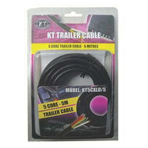 Trailer Plugs: Kt Trailer Cable 5 Core-7/.32 X 5M (4Amp)** | Trailer Plugs - Trailer Cable