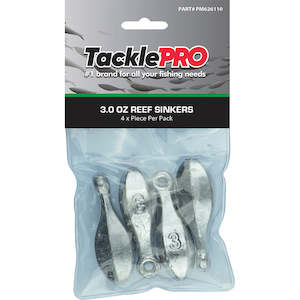 Sinkers: TacklePro Reef Sinker 3.0oz - 4pc Pack