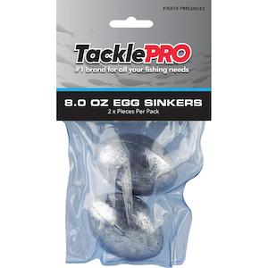 Sinkers: Tacklepro Egg Sinker 8.0Oz - 2Pc | Sinkers - Egg