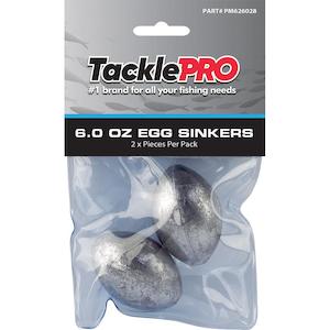 Sinkers: Tacklepro Egg Sinker 6.0Oz - 2Pc | Sinkers - Egg
