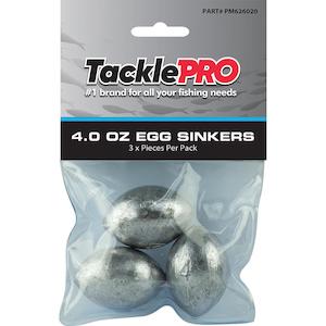 Sinkers: Tacklepro Egg Sinker 4.0Oz - 3Pc | Sinkers - Egg