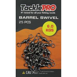 Swivels: Tacklepro Barrel Swivel 6.0Kg - 25Pc | Swivels - Barrel