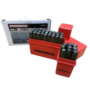 Striking Tools: Powerbuilt 36pc Letter & Number Punch Set