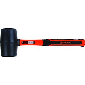 Striking Tools: Tactix Mallet Rubber 8Oz (45Mm) Black Fiberglass | Striking Tools - Rubber Mallets