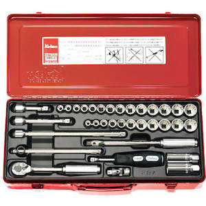 Koken 3/8" Dr Socket Set - 35pc 5/16"-7/8", 9-22mm