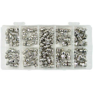 Worldwide Hydraulic Grease Fitting Assortment 100pc (8 Sizes Metric)