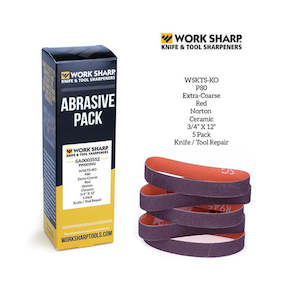 Worksharp: WS 5pc Replacement Belt Pack P80 Ceramic Shaping &Profiling