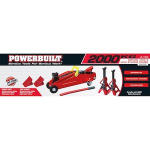 Fathers Day 2020: Powerbuilt 2.2 Ton / 2000kg Jacks - Axle Stand & Wheel Chock Combo