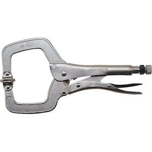 Vice Grip Pliers: Teng 11In C-Clamp Power Grip W/Swivel Pad | Pliers - Vice Grips