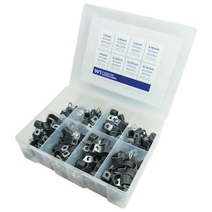 Hose Clamps: Kale 185pc Cable Clamp PVC/P-Clip Assortment W1 | Hose Clamps