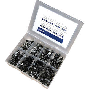 Kale 160pc Cable Clamp/P-Clip Assortment 15mm W3 | Hose Clamps