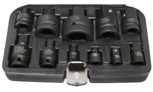 Impact Adaptors: T&E 11Pc. Impact Socket Adaptors & Universal Joint Set 1/4" - 1"