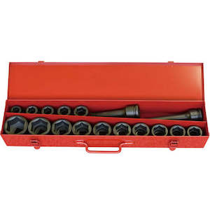 Impact Extension Bars: Koken 3/4"Dr Impact Socket Set - 17pc 19-50mm 6pt Impact Sockets, 175-330mm Impact Extensions