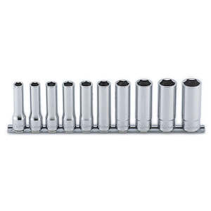 Deep Socket Sets: Koken RS4300M Deep Socket Set On Rail 6pt 10pc 1/2 "Dr 10-22mm
