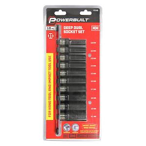 Deep Socket Sets: Powerbuilt 1/2” Dr 10pc Metric Deep Dual Impact Socket Set