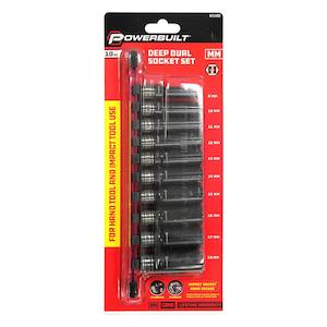 Deep Socket Sets: Powerbuilt 3/8” Dr 10pc Metric Deep Dual Impact Socket Set
