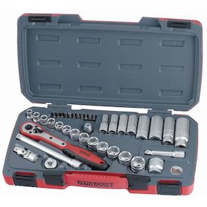 Deep Socket Sets: Teng 39Pc 3/8In Dr. Metric Reg/Deep Socket Set | Socketry - 3/8in Drive