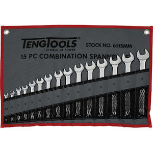 Combination Spanners: Teng 15pc Combination Metric Spanner Set w/Wallet 5.5-19mm