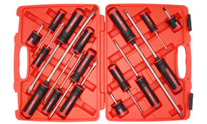 T&E 16Pc. Tang Thru S2 Steel Screwdriver Set