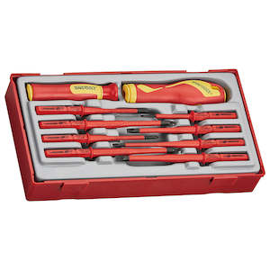 Screwdriver Sets: Teng 10pc 1000 Volt Screwdriver Set FL-PH-PZ - TC-Tray