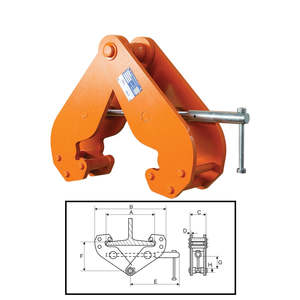 Clamps 1: ITM Beam Clamp-10 Ton-320mm Beam Width