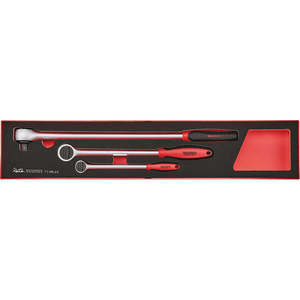 Sockets: Teng 3pc Long Arm Ratchet Set Foam