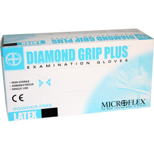 Microflex Diamond Grip Pf Latex Gloves Xlarge (Box 100)