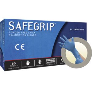 Microflex Safegrip Pf Latex Gloves Medium (Box 50)