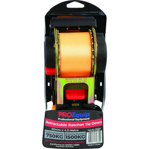 Proequip: ProEquip Auto Ratchet Tie Down Strap 50mm x 4.5M LC750kg