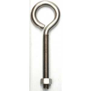 Accessories: Hindley Eye Bolt & Nut - Stainless Steel #6ASS 5 x 3/8 inch